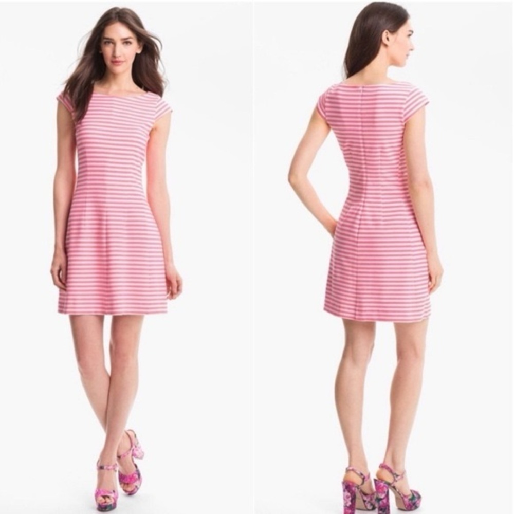 LILLY PULITZER | Pink Striped Brielle Fit & Flare Mini Dress Sz XS